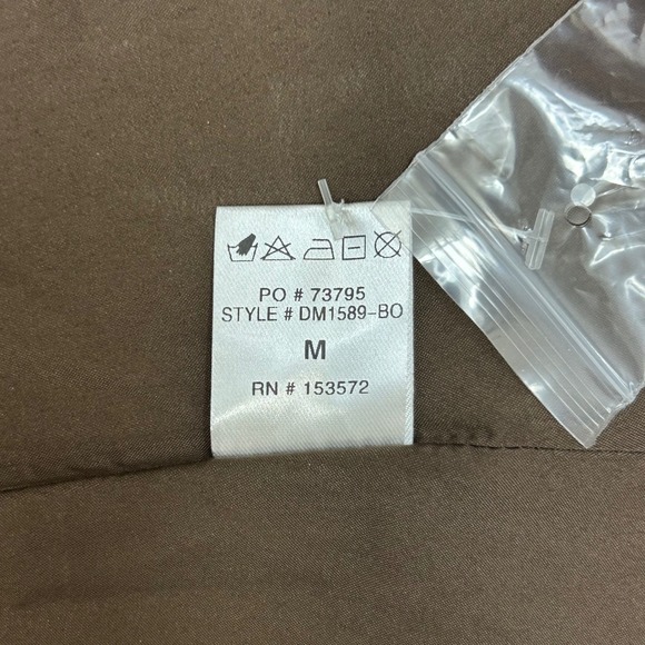 Böhme Gwen Relaxed Tiered Midi Dress Sz M Chocolate Brown Smocked Boho Flowy - Picture 7 of 7